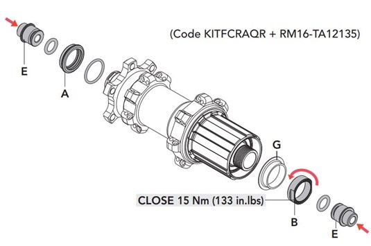 RM16-TA12135 Option kit 142/135 HH12